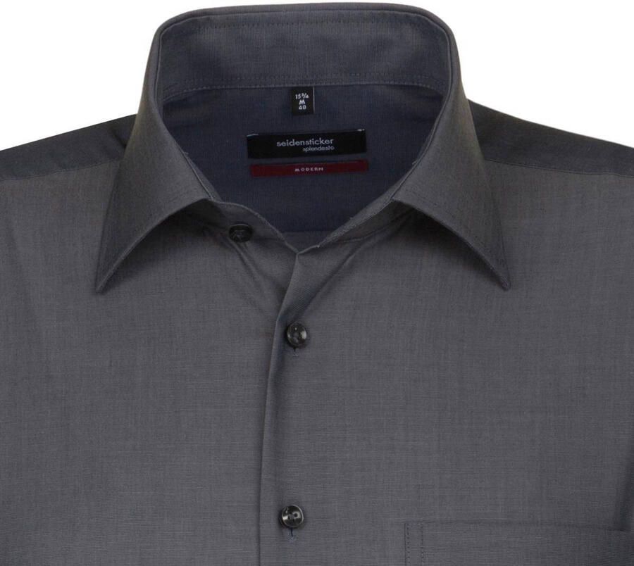 Seidensticker Businessoverhemd Zwarte roos Regular 1 1 Kent kraag effen - Foto 2