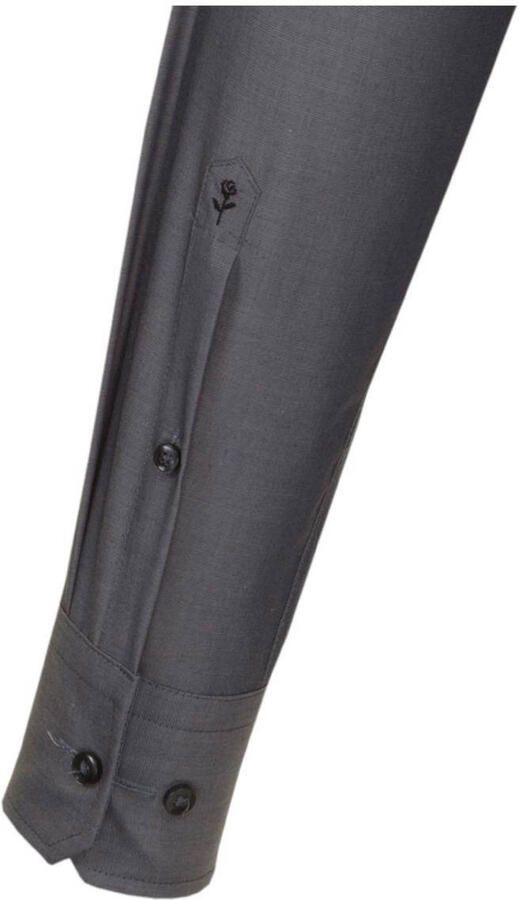 Seidensticker Businessoverhemd Zwarte roos Regular 1 1 Kent kraag effen