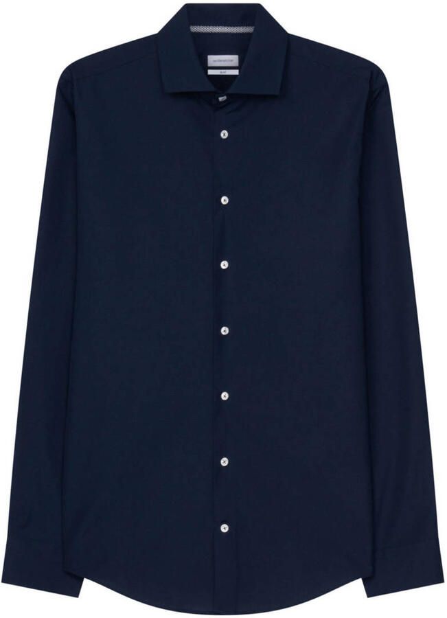 Seidensticker Businessoverhemd Slim lange mouwen kentkraag uni