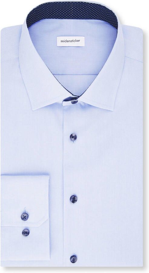Seidensticker Businessoverhemd Slim lange mouwen kentkraag uni - Foto 4