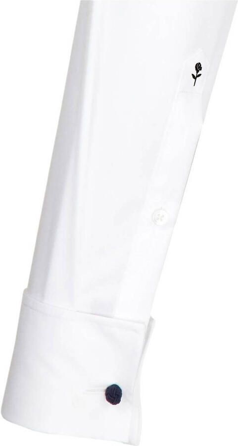 Seidensticker overhemd dubbele manchet wit Slim Fit - Foto 2