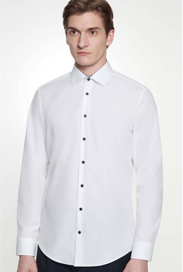 Seidensticker Businessoverhemd Zwarte roos Shaped 1 1 Kentkraag effen