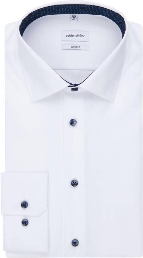 Seidensticker Businessoverhemd Zwarte roos Shaped 1 1 Kentkraag effen - Foto 4