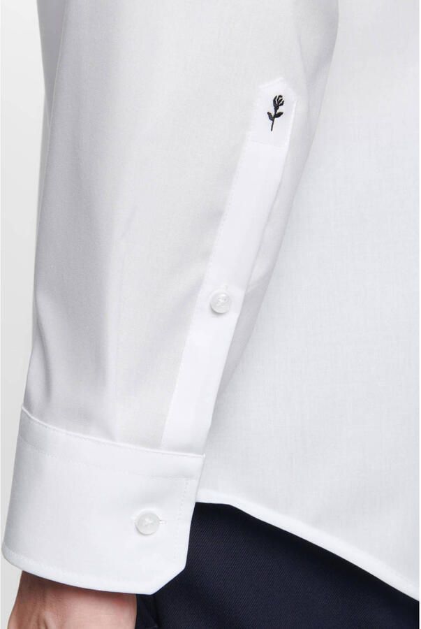 Seidensticker Businessoverhemd Zwarte roos Slim 1 1 extra lange Kent kraag uni - Foto 2