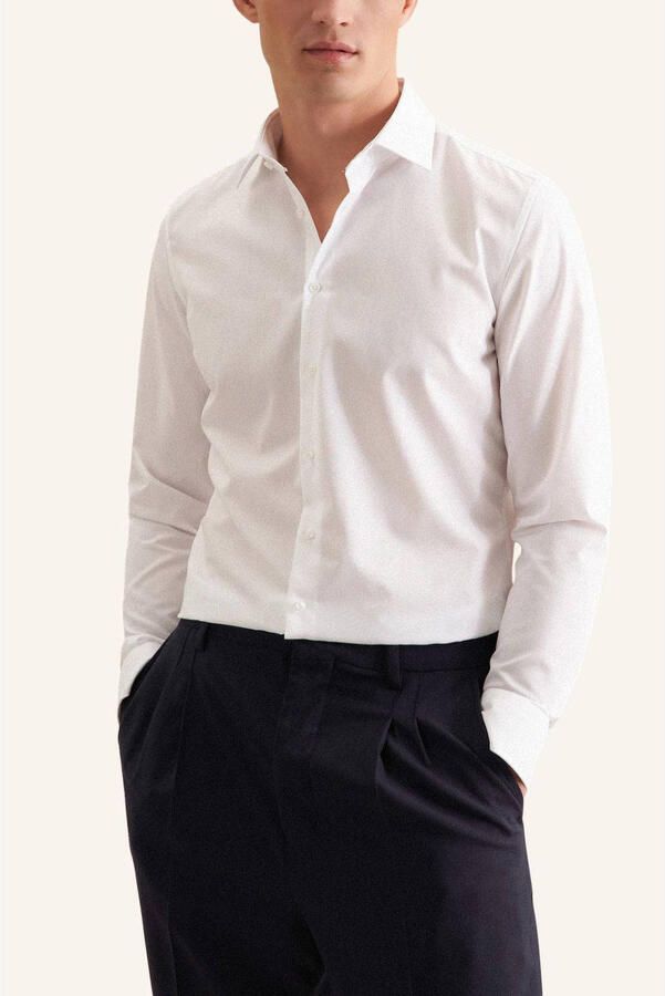 Seidensticker Businessoverhemd Zwarte roos Vormgegeven Kentkraag Uni