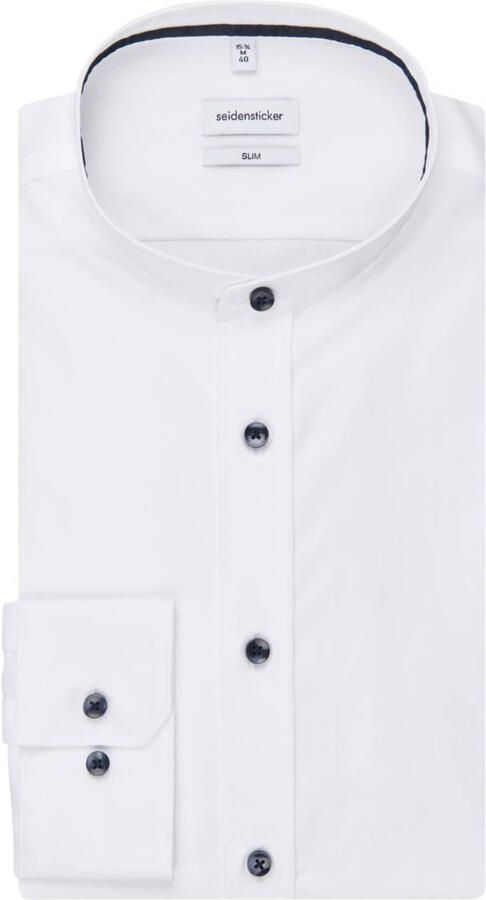Seidensticker Businessoverhemd Zwarte roos Slim 1 1 opstaande kraag effen - Foto 3