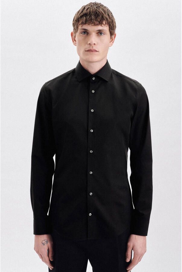 Seidensticker Businessoverhemd Slim lange mouwen kentkraag uni - Foto 3