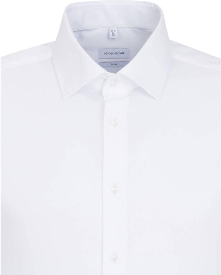 Seidensticker slim fit strijkvrij overhemd wit