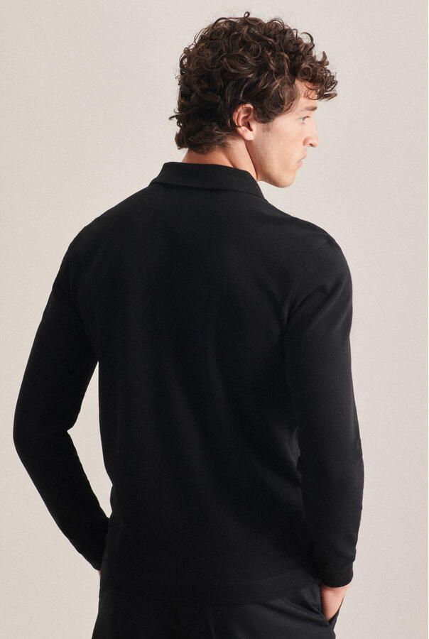 Seidensticker Polo-Shirt Slim Zwart Heren - Foto 3
