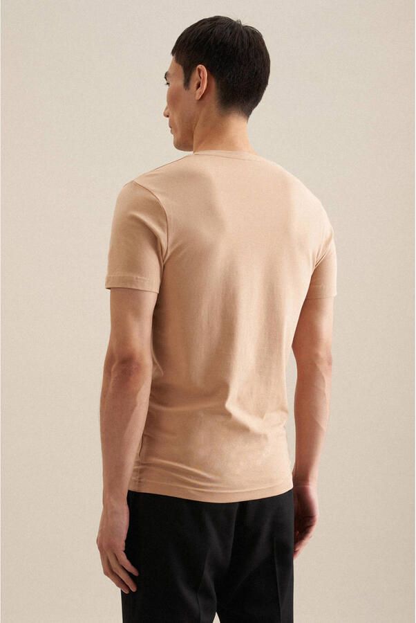 Seidensticker slim T-shirt lichtbruin - Foto 3