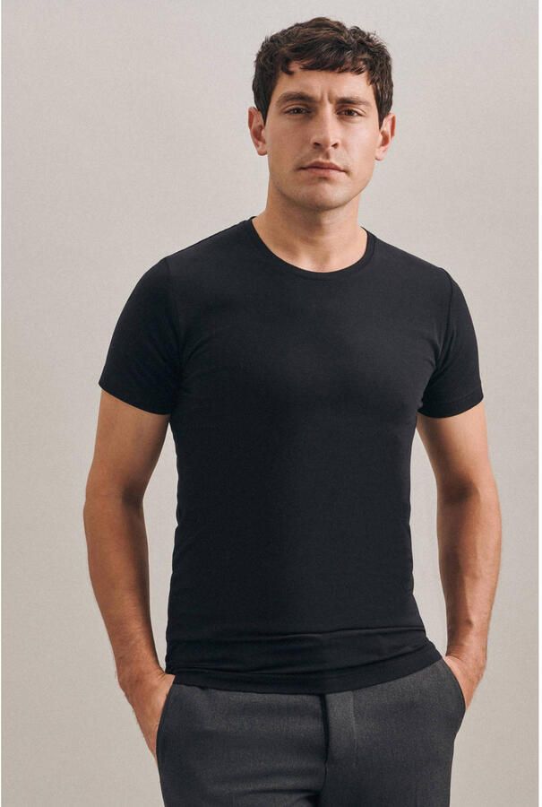 Seidensticker T-shirt 1 2 ronde hals uni - Foto 2