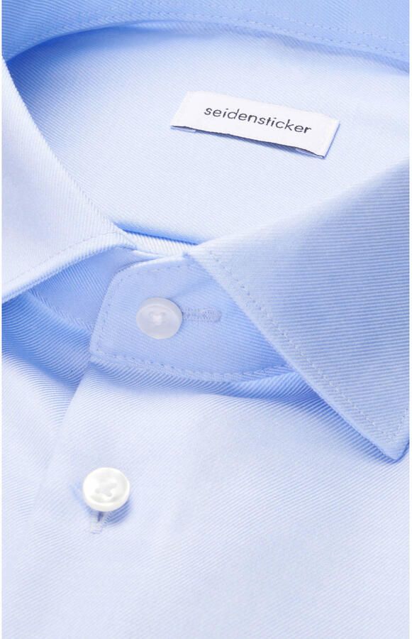 Seidensticker slim zakelijk overhemd blauw - Foto 3