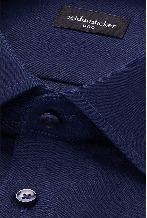 Seidensticker slim zakelijk overhemd donkerblauw - Foto 2