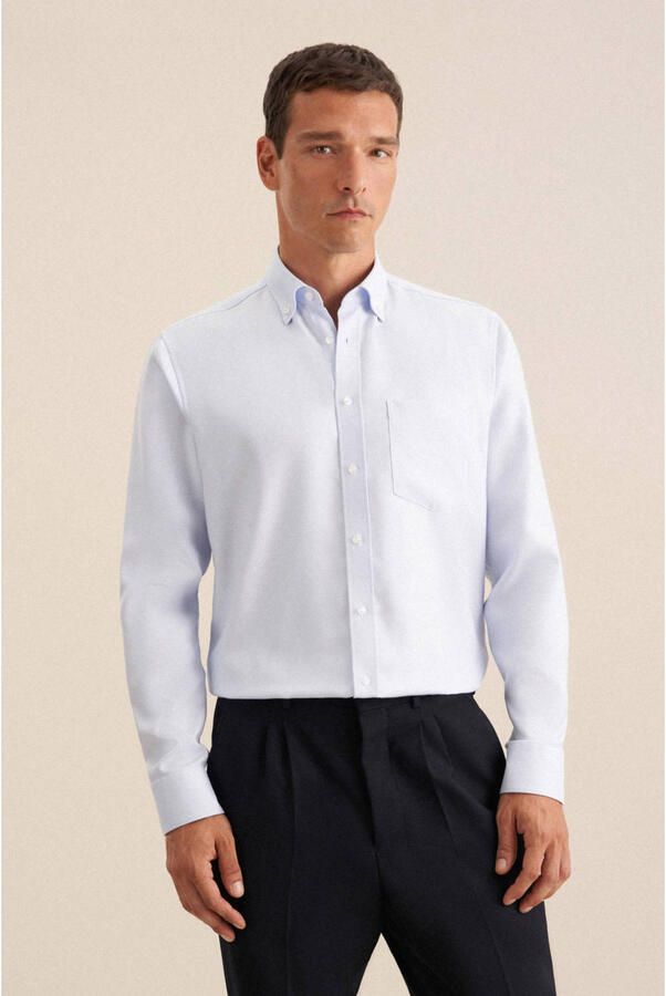 Seidensticker strijkvrij overhemd lichtblauw - Foto 2