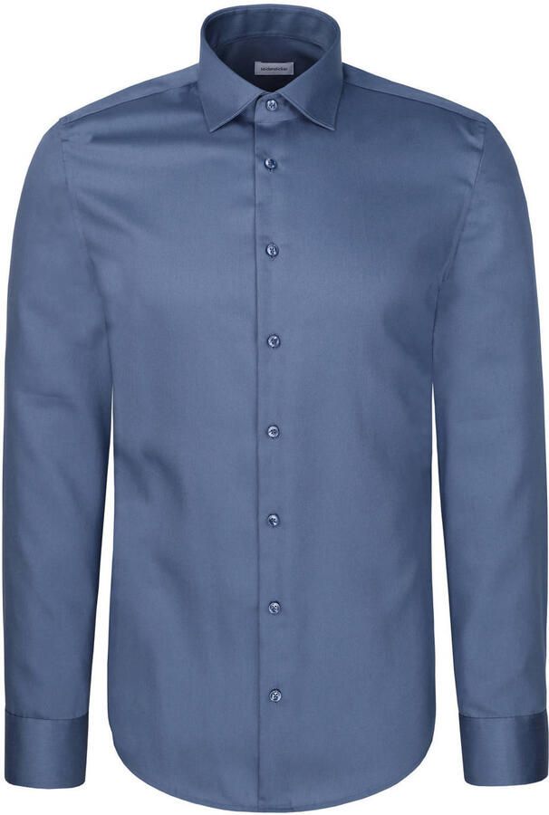 Seidensticker super slim fit overhemd middelblauw