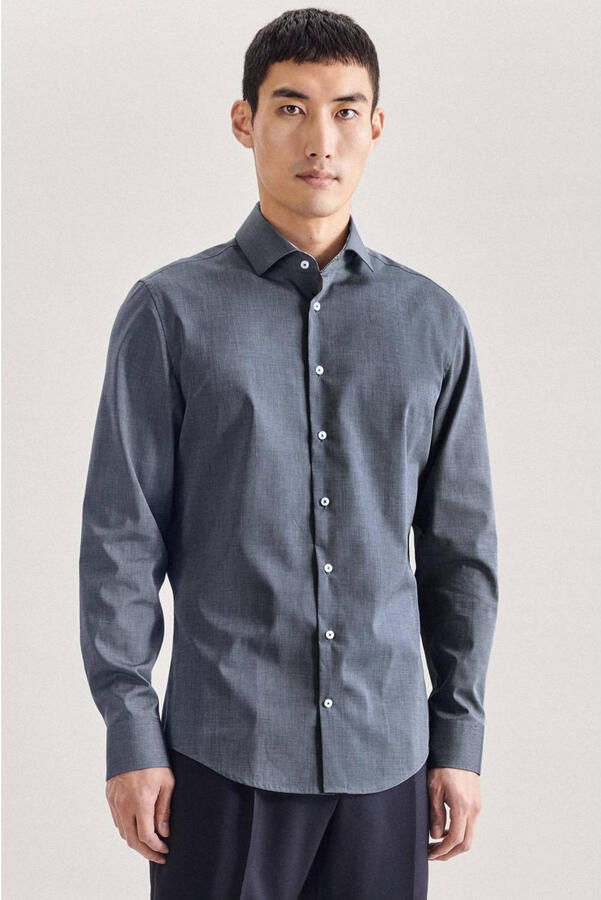 Seidensticker Businessoverhemd Slim lange mouwen kentkraag uni - Foto 3