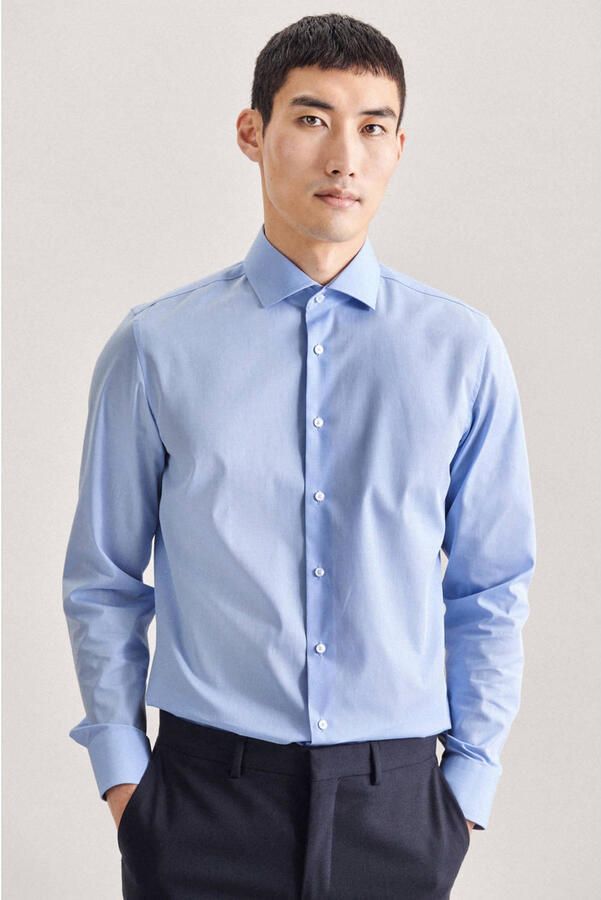 Seidensticker Businessoverhemd Slim lange mouwen kentkraag uni - Foto 3