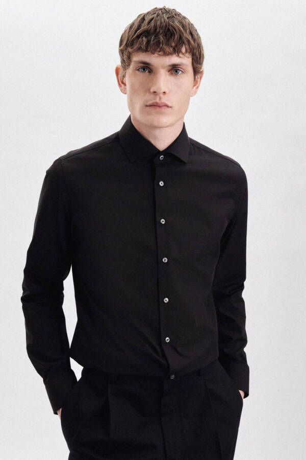 Seidensticker Businessoverhemd Slim lange mouwen kentkraag uni