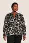SELECTED FEMME Curve blousetop SLFJUSTINE met all over print bruin zwart wit - Thumbnail 1