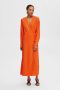 SELECTED FEMME Dames Jurken Slfabienne Satin Ankle Wrap Dress Oranje - Thumbnail 2
