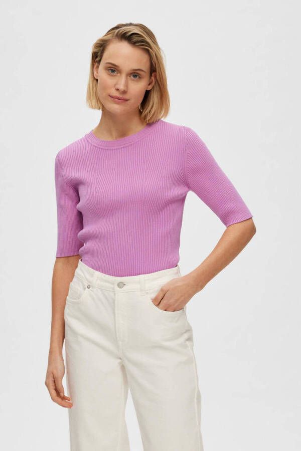SELECTED FEMME Dames Truien & Vesten Slfmala 2 4 Knit O-neck B Roze