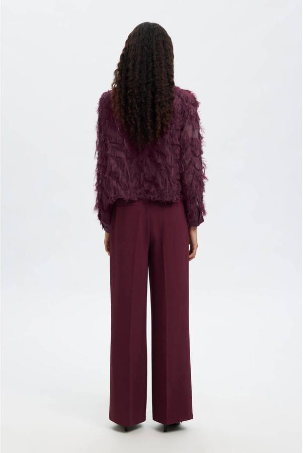 Selected Femme Regular fit overhemdblouse in semi-transparante look model 'MYLINE' - Foto 5