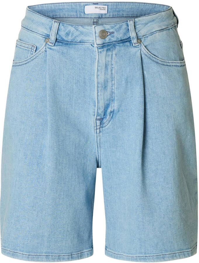 Selected Femme Regular fit korte jeans van katoenmix model 'ANYA'