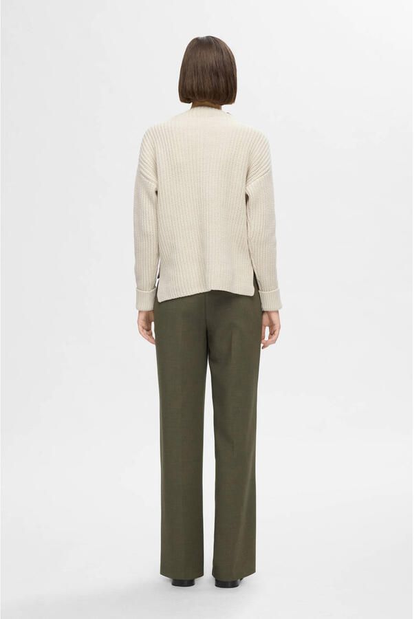 Selected Femme Regular fit gebreide pullover van katoenmix model 'SELMA' - Foto 2