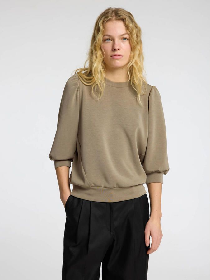 SELECTED WOMEN Dames Tops & T-shirts Slftenny 3 4 Sweat Top Groen - Foto 6