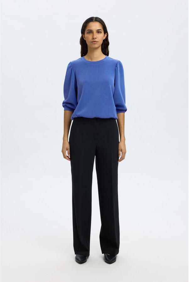 SELECTED WOMEN Dames Tops & T-shirts Slftenny 3 4 Sweat Top Blauw - Foto 6