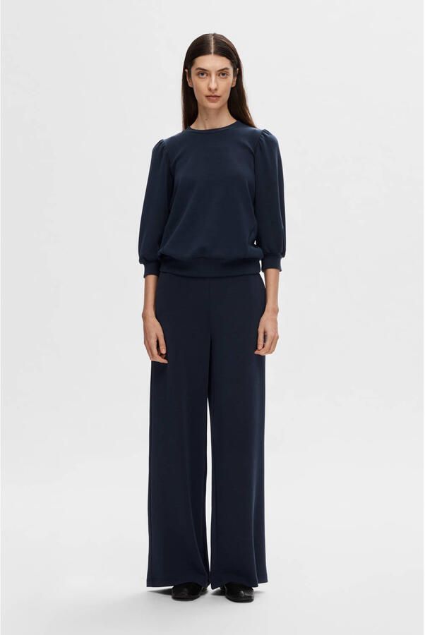 SELECTED WOMEN Dames Tops & T-shirts Slftenny 3 4 Sweat Top Donkerblauw - Foto 6