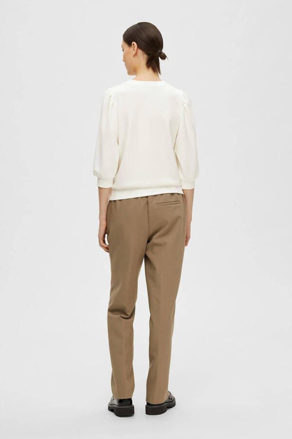 SELECTED WOMEN Dames Tops & T-shirts Slftenny 3 4 Sweat Top Wit - Foto 5