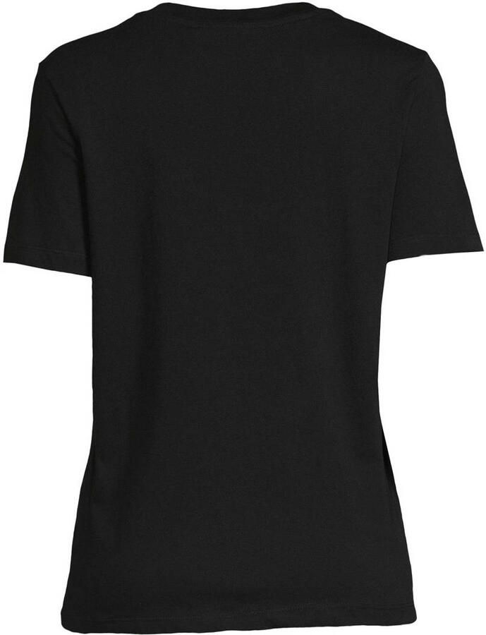 SELECTED FEMME T-shirt SLFESSENTIAL van katoen zwart