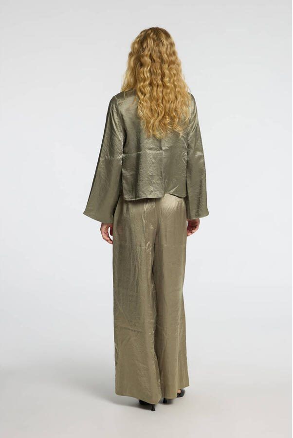 SELECTED FEMME wide leg high waist pantalon kaki - Foto 2