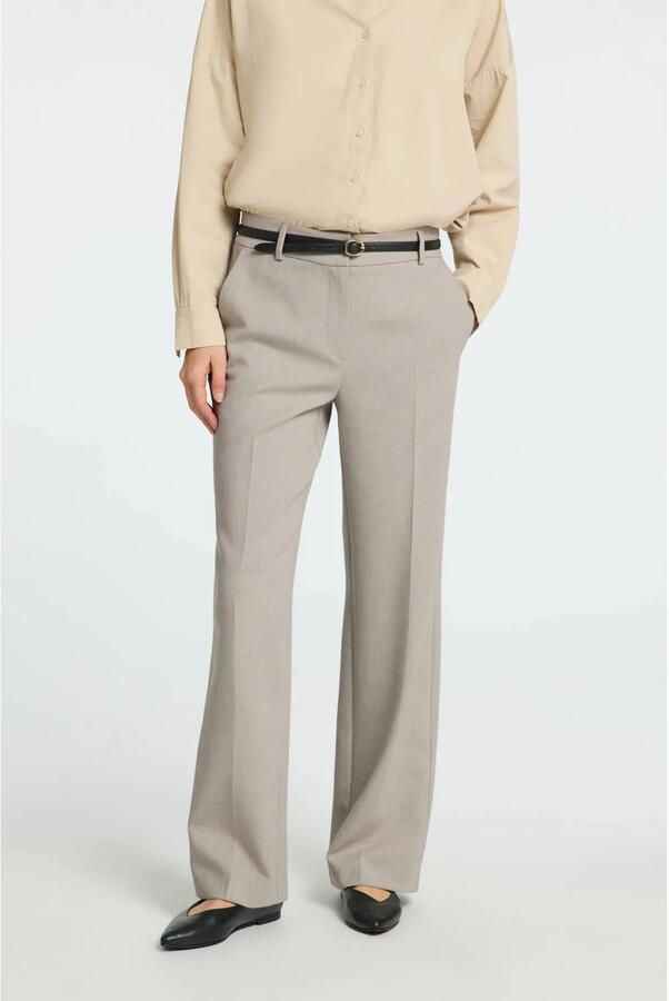 Selected Femme Wijde Pijp Tailored Broek Melange Gray Dames - Foto 6