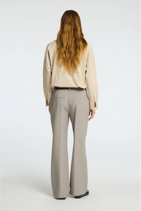 Selected Femme Wijde Pijp Tailored Broek Melange Gray Dames - Foto 5