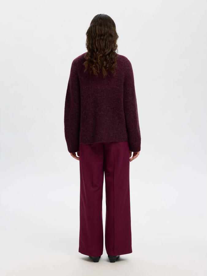 Selected Femme Relaxed fit gebreide pullover van wolmix model 'SIA' - Foto 2