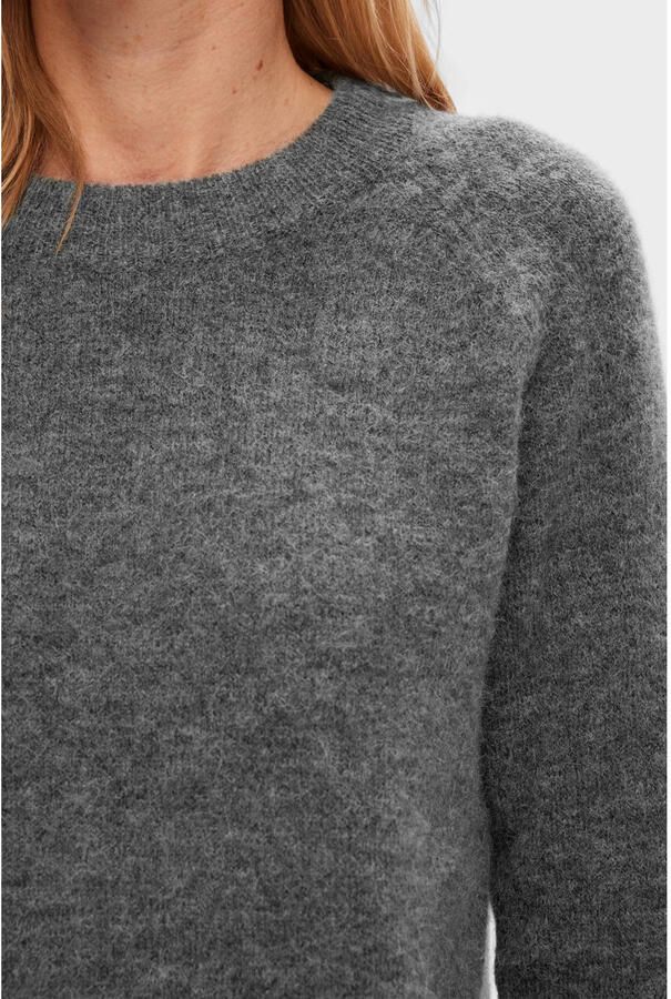 SELECTED FEMME Dames Truien & Vesten Slflulu Ls Knit O-neck Grijs - Foto 5