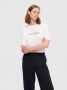 Selected Femme T-shirt met labelprint model 'VILJA' - Thumbnail 1