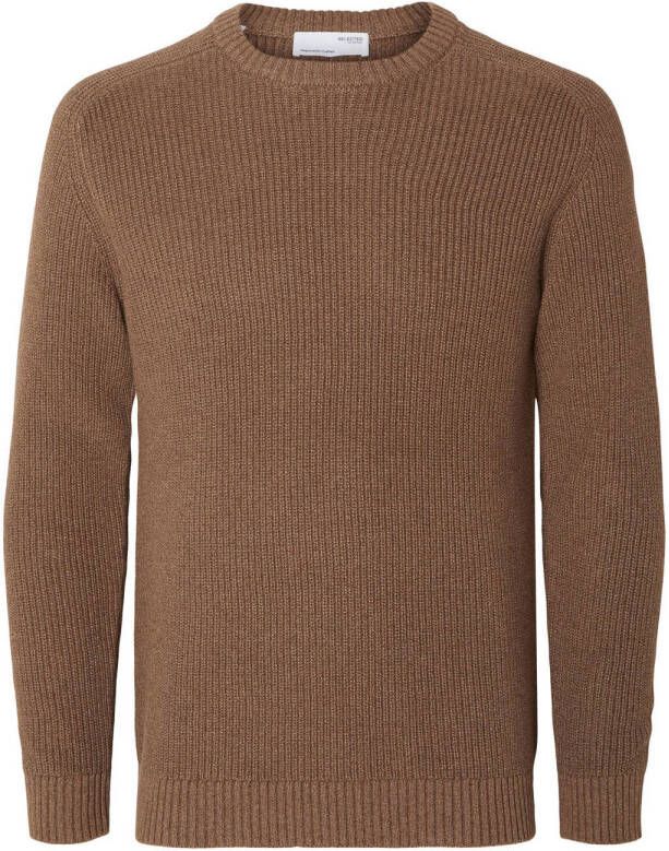 SELECTED HOMME trui SLHREG bruin