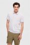 SELECTED HOMME gestreepte regular fit polo SLHJAMES white cashmere - Thumbnail 1