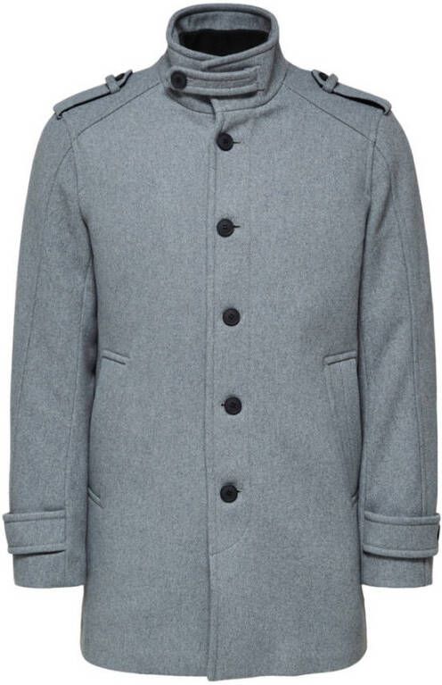Selected Homme Lange jas met structuurmotief model 'Noah'