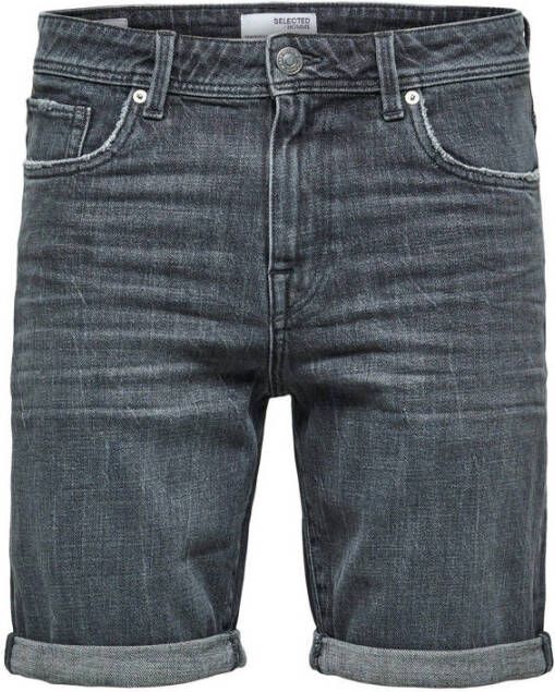 SELECTED HOMME regular fit jeans short SLHALEX medium grey denim