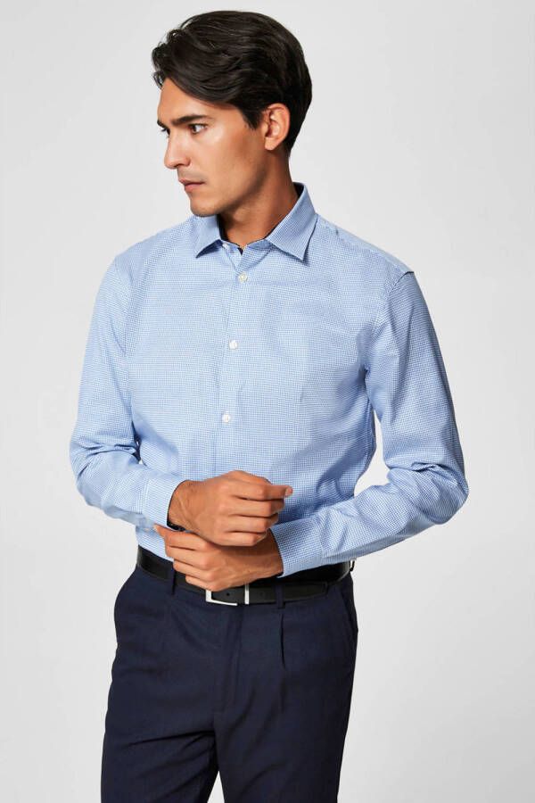 SELECTED HOMME regular fit overhemd SLHNEW-MARK blauw