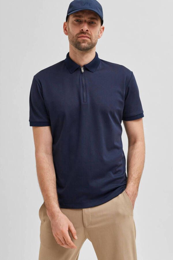 Selected Homme Tijdloze Elegantie Polo Shirt Blue Heren