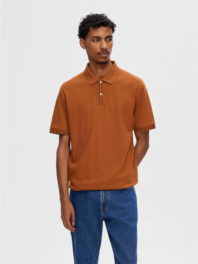 SELECTED HOMME regular fit polo SLHFREDDY bruin