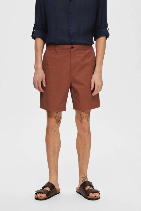 SELECTED HOMME regular fit short SLHCOMFORT baked clay