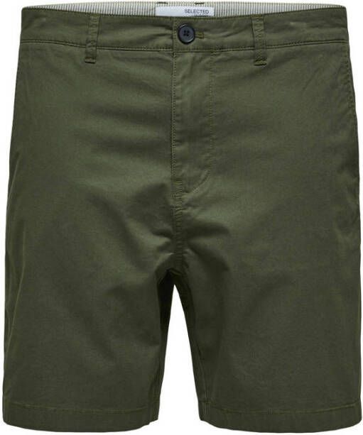 SELECTED HOMME regular fit chino short SLHCOMFORT forest night