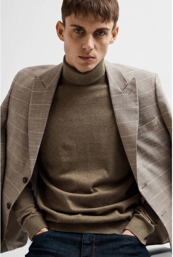 SELECTED MEN Heren Truien & Vesten Slhberg Roll Neck Noos Bruin - Foto 9