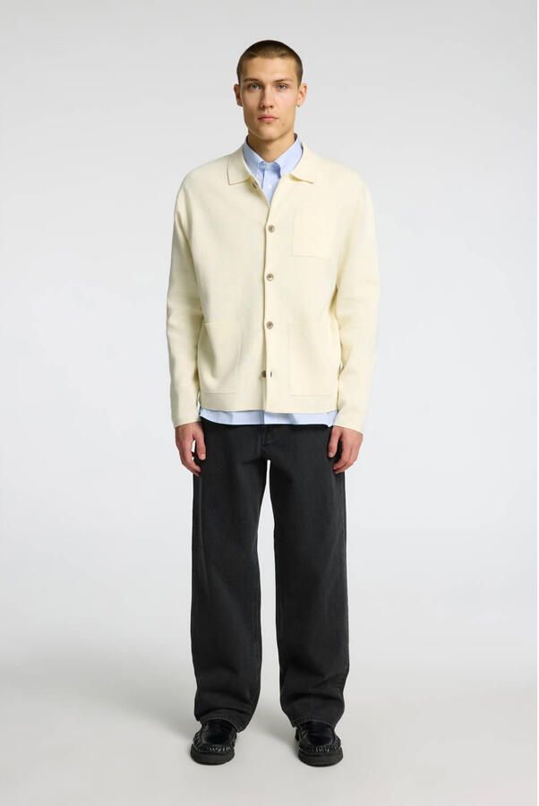 Selected Homme Elegante Cardigan voor Mannen Beige Heren - Foto 2